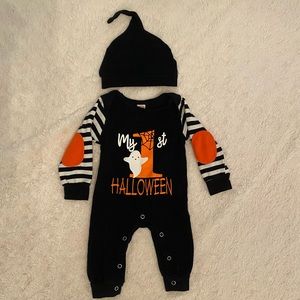 My First Halloween Onesie and Hat- Size 6 months